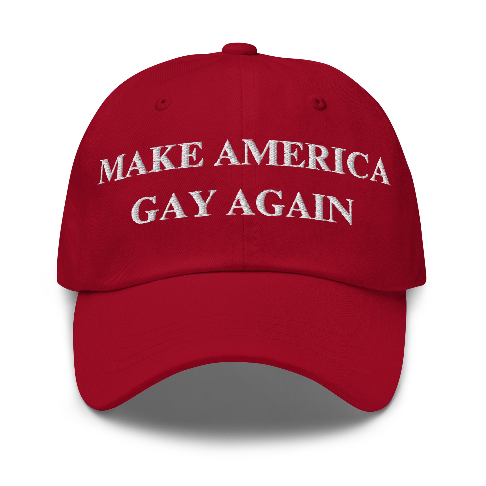 Make America Gay Again Hat | Embroidered LGBTQ+ Pride Strapback Cap