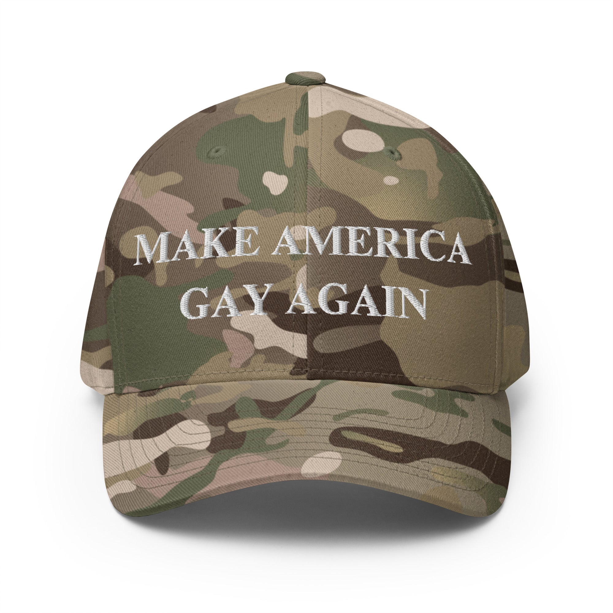 Make America Gay Again Hat | Embroidered LGBTQ Pride Stretch-Fit Cap