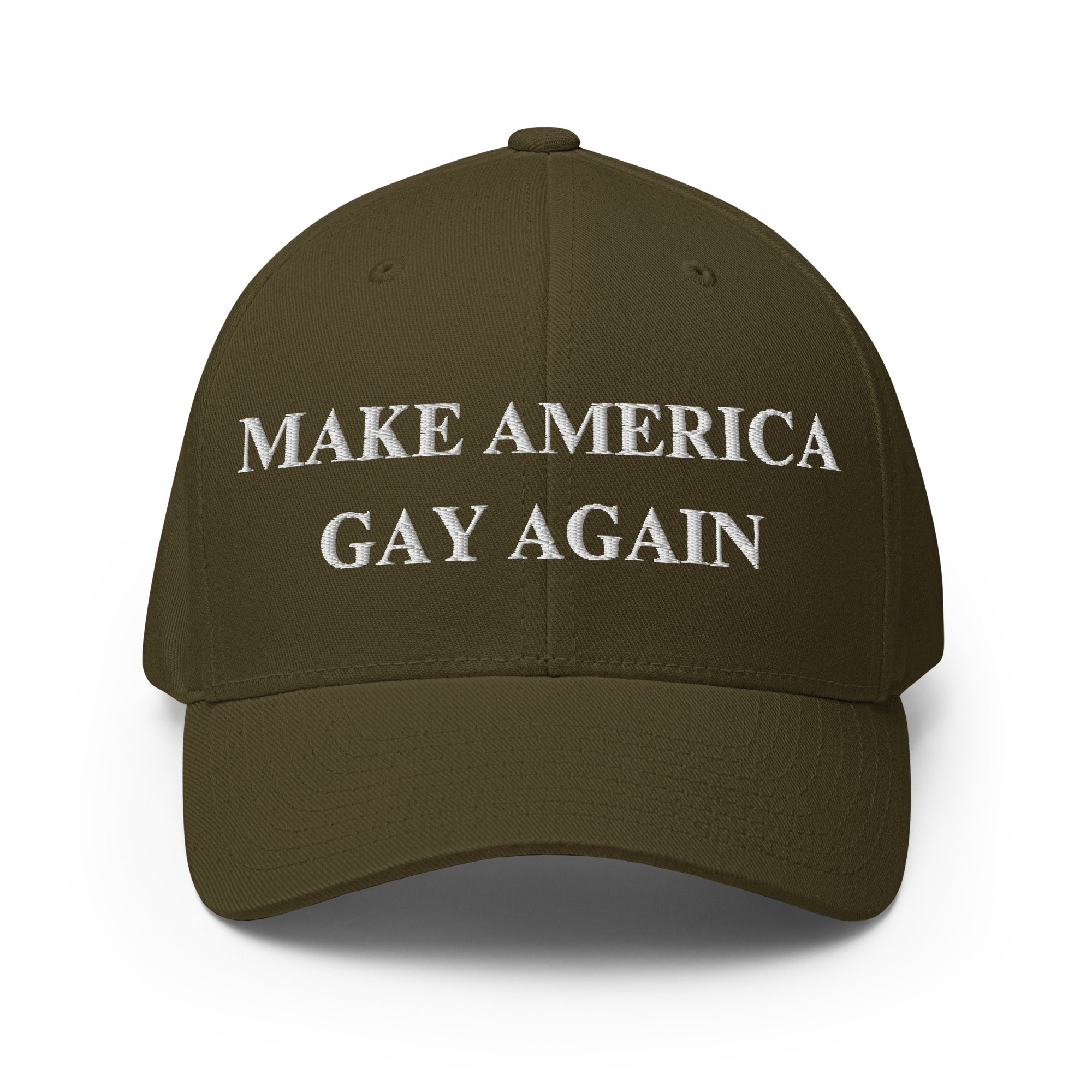 Make America Gay Again Hat | Embroidered LGBTQ Pride Stretch-Fit Cap