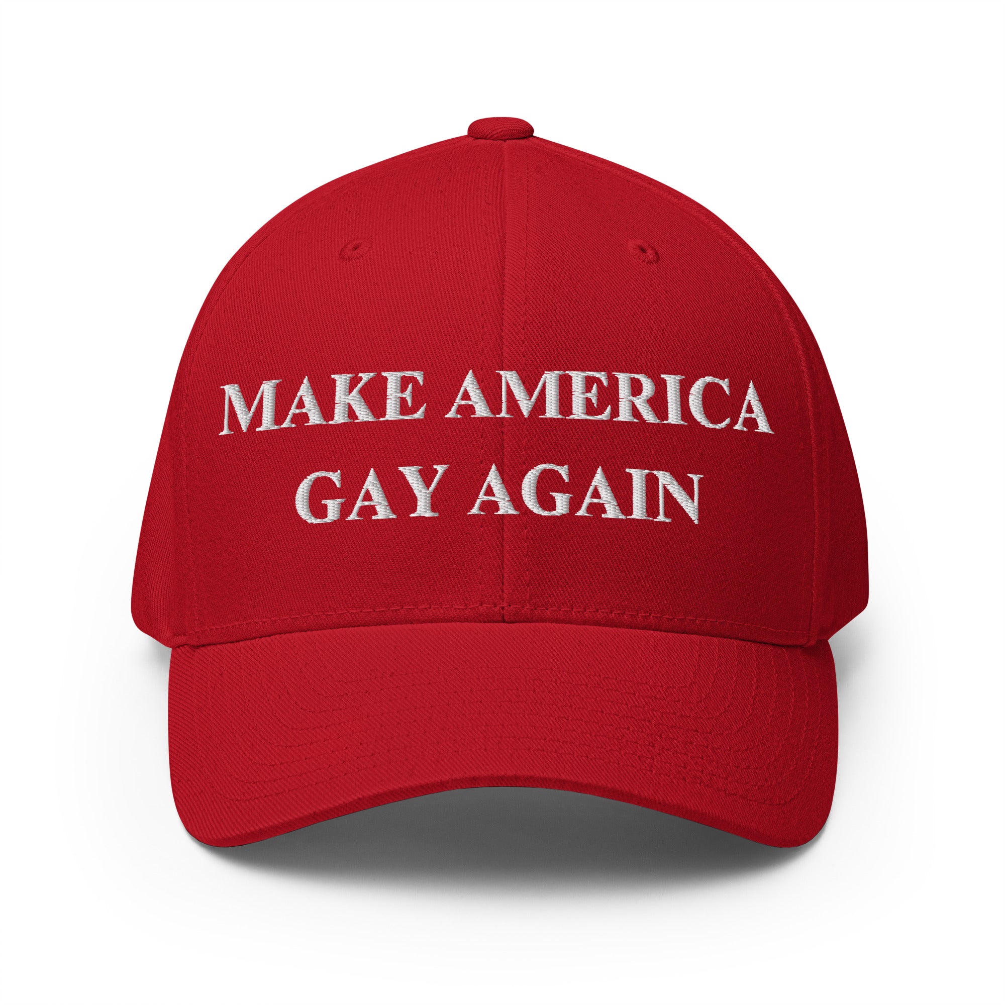 Make America Gay Again Hat | Embroidered LGBTQ Pride Stretch-Fit Cap