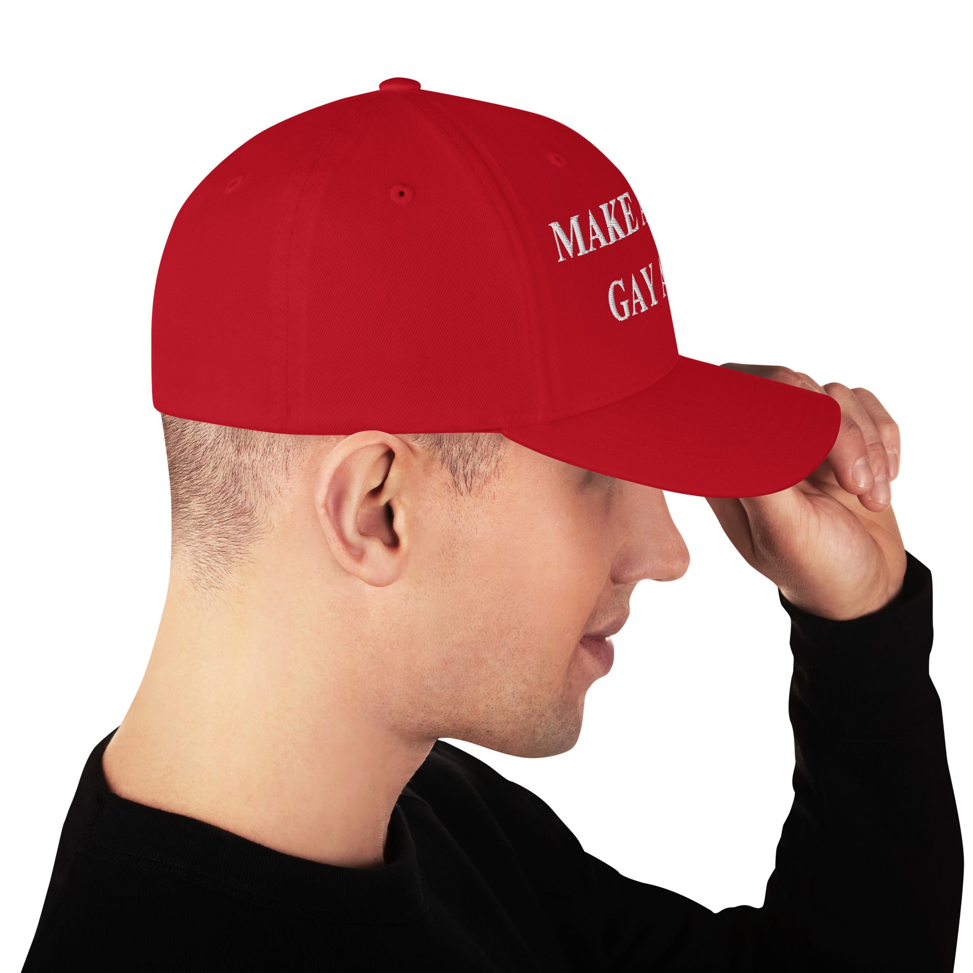 Make America Gay Again Hat | Embroidered LGBTQ Pride Stretch-Fit Cap