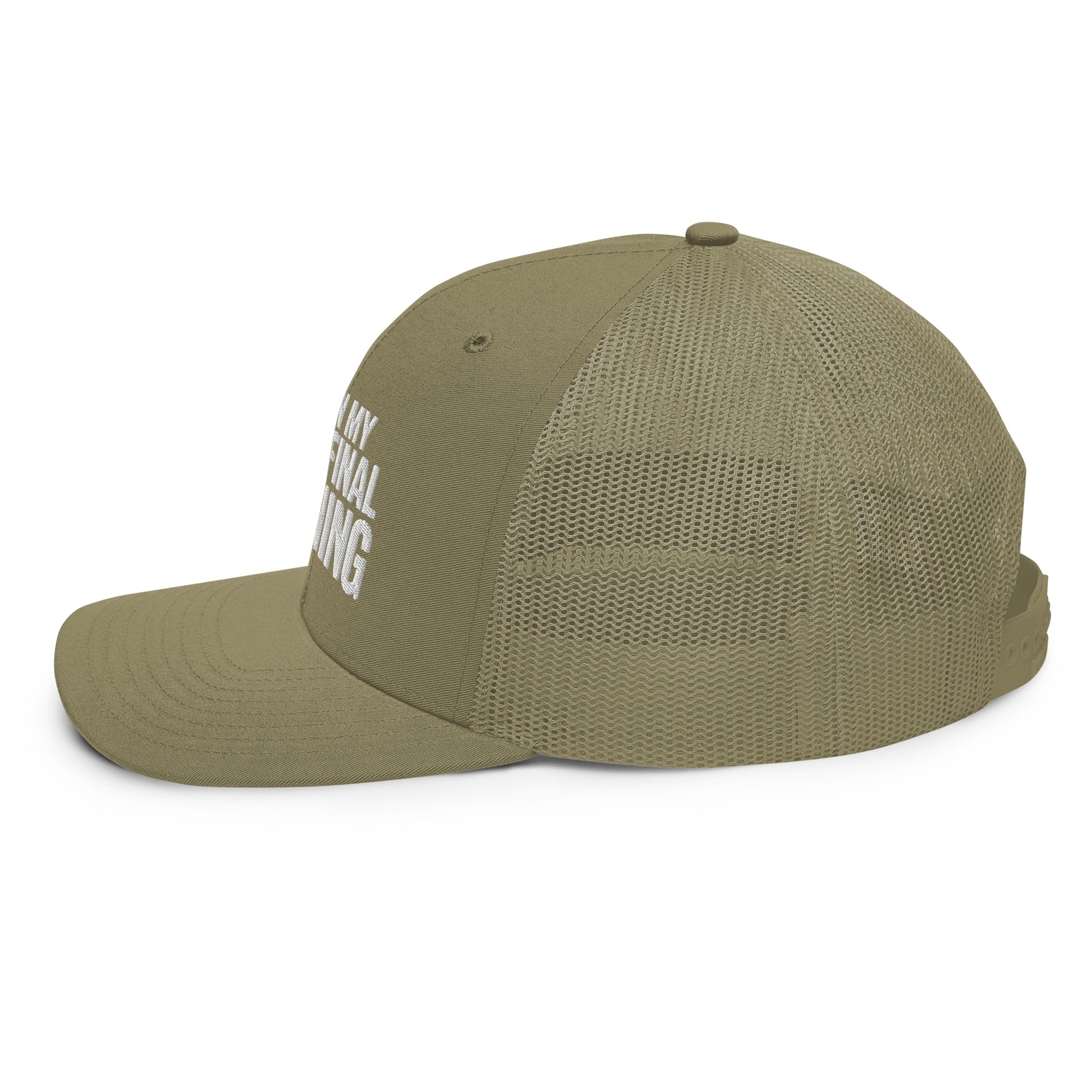 I'm On My Third Final Warning Hat | Funny Embroidered Structured Trucker Cap
