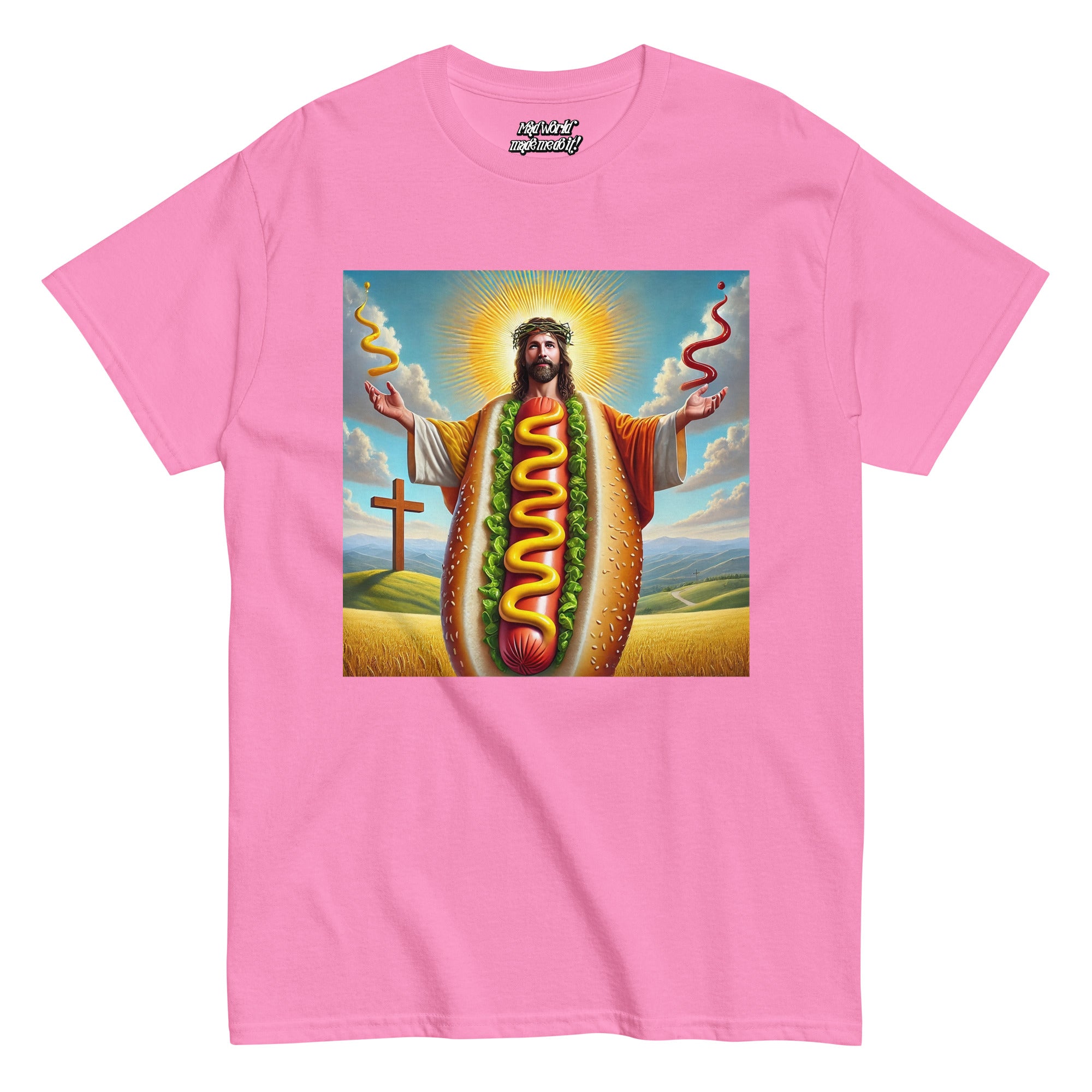 Hot Dog Jesus T-Shirt | Funny Parody Graphic Tee