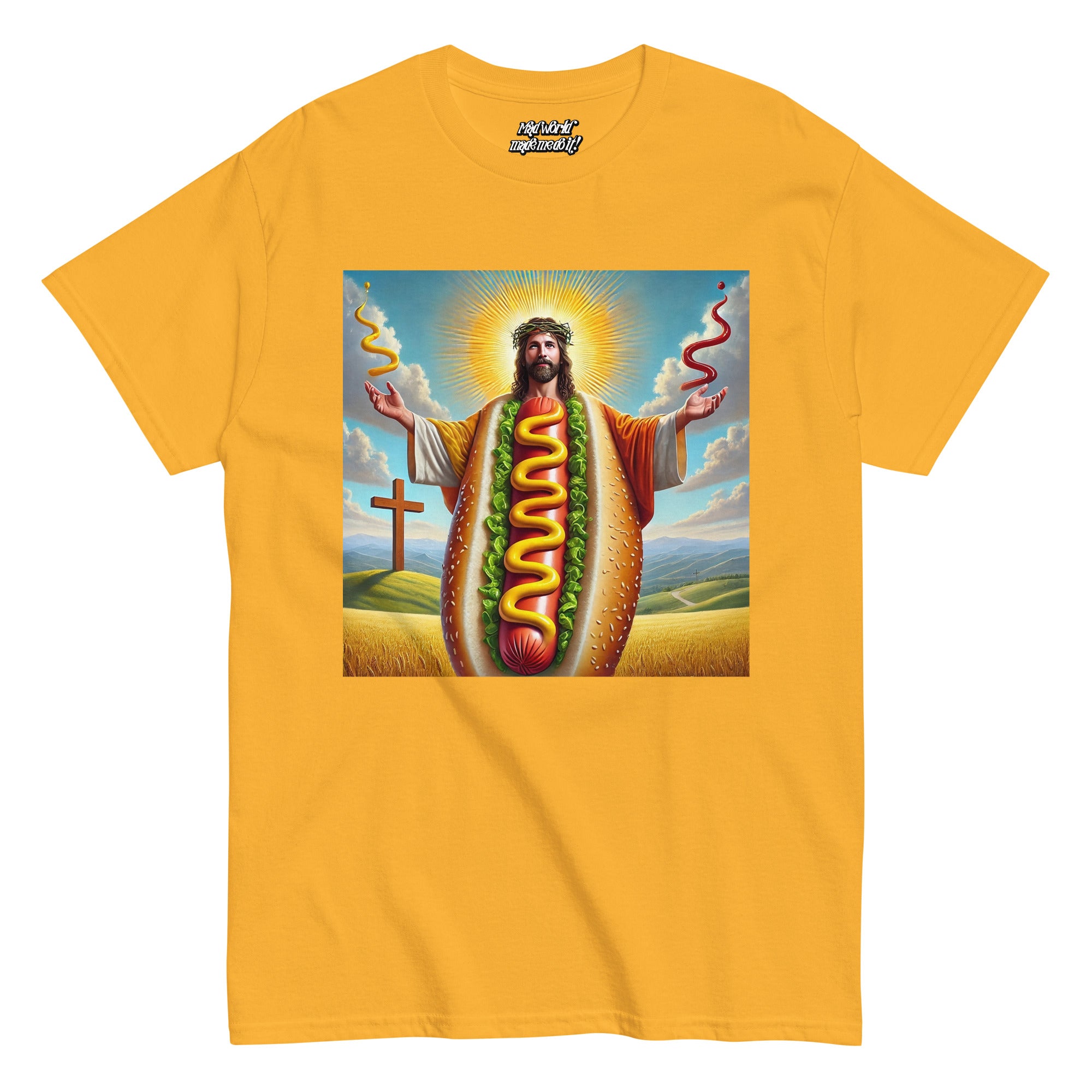 Hot Dog Jesus T-Shirt | Funny Parody Graphic Tee