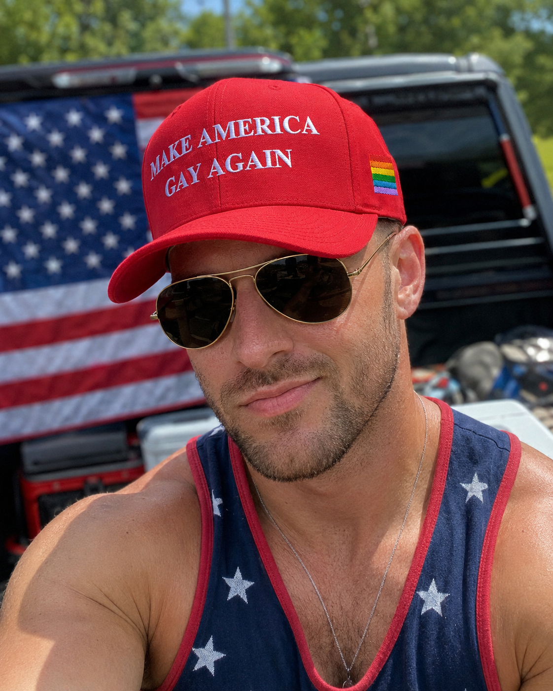 Make America Gay Again Hat | Embroidered LGBTQ+ Pride Stretch-Fit Cap