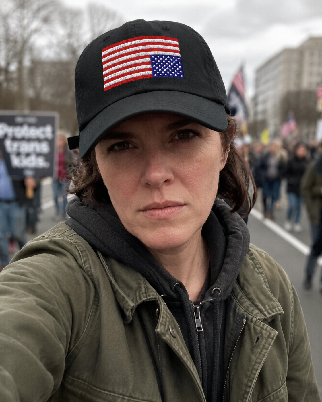 Upside Down American Flag Dad Hat | Distress Signal Protest Cap