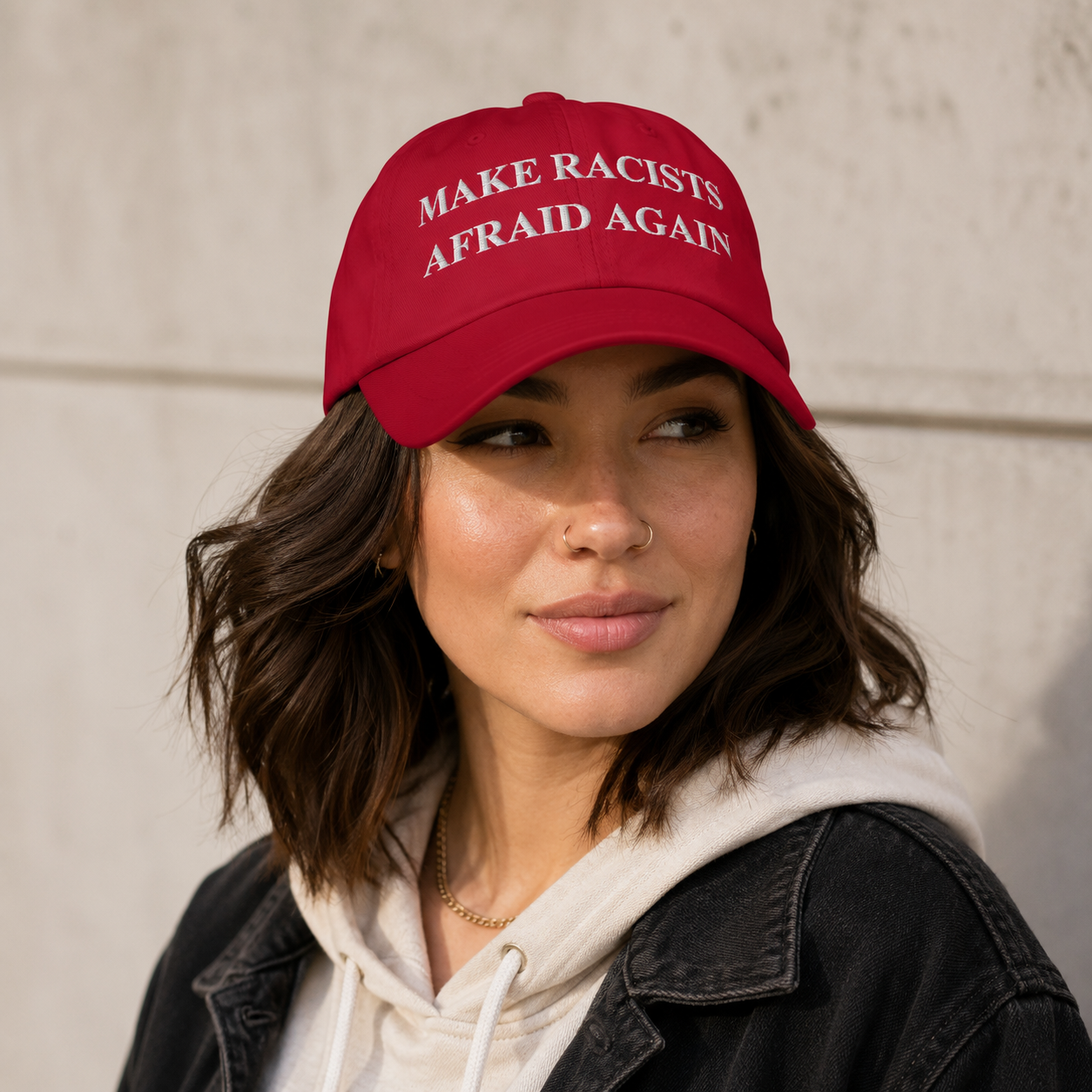 Make Racists Afraid Again Hat | Embroidered Anti-Racism Statement Cap