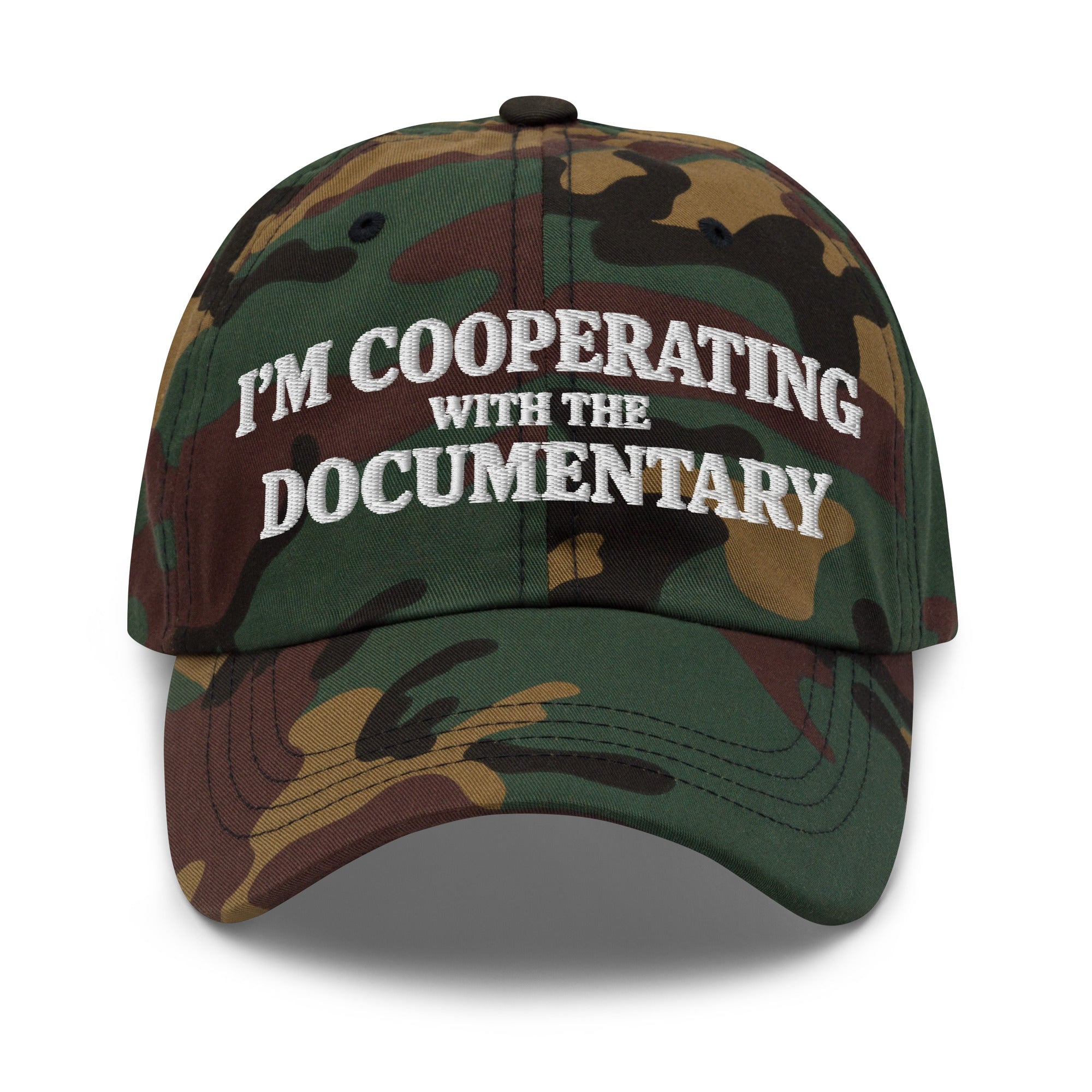 I'm Cooperating With The Documentary Hat | Embroidered Dark Humor Dad Hat