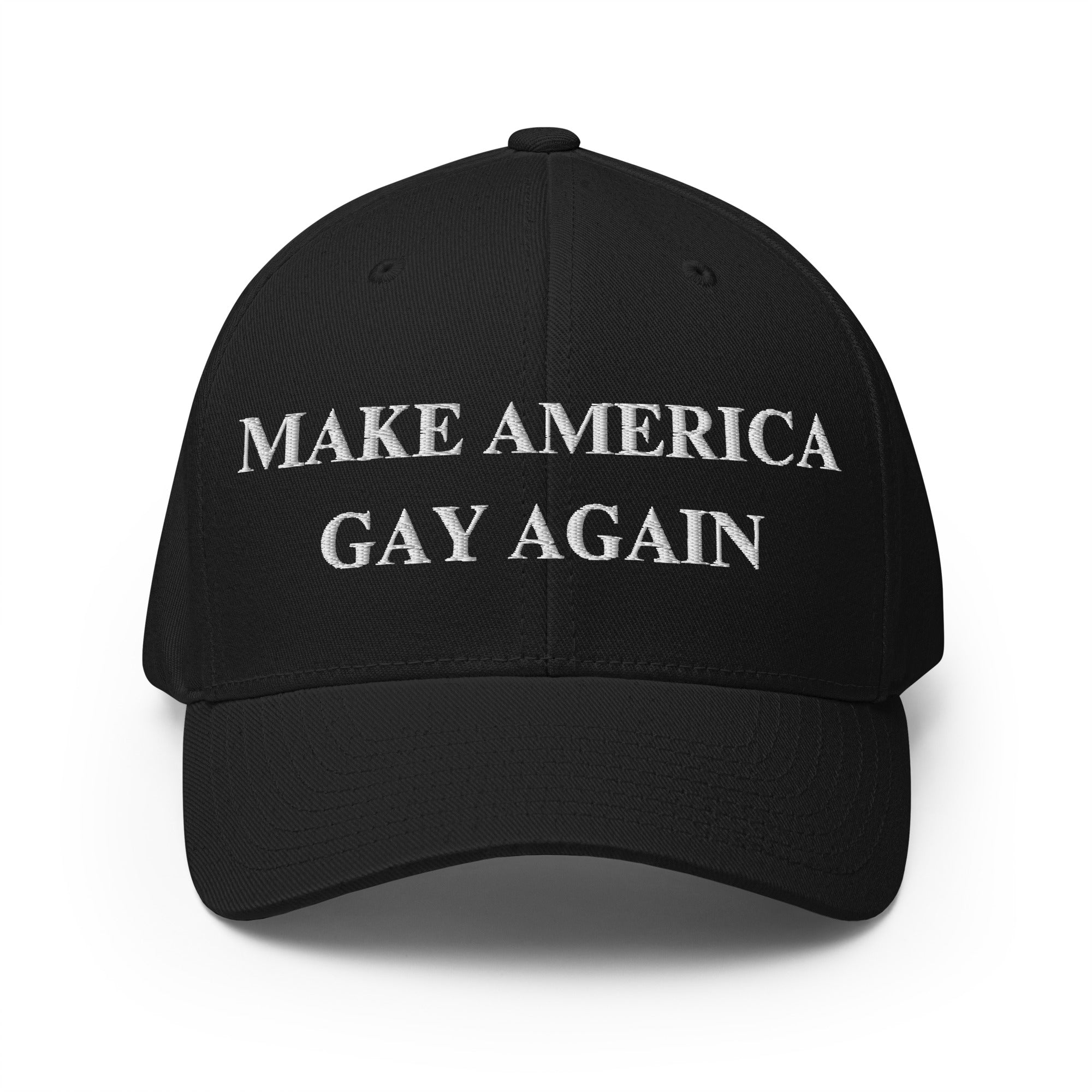 Make America Gay Again Hat | Embroidered LGBTQ Pride Stretch-Fit Cap