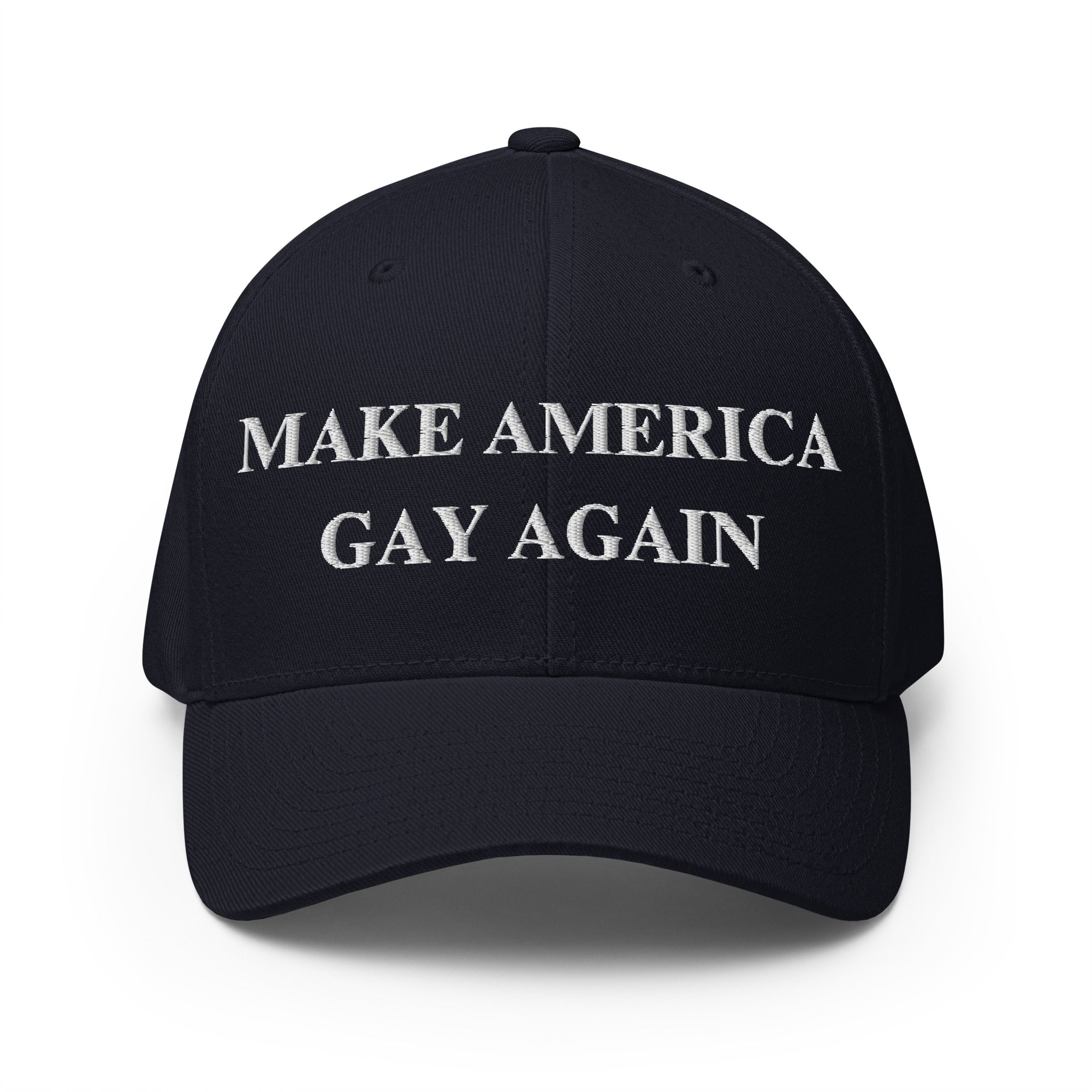 Make America Gay Again Hat | Embroidered LGBTQ Pride Stretch-Fit Cap