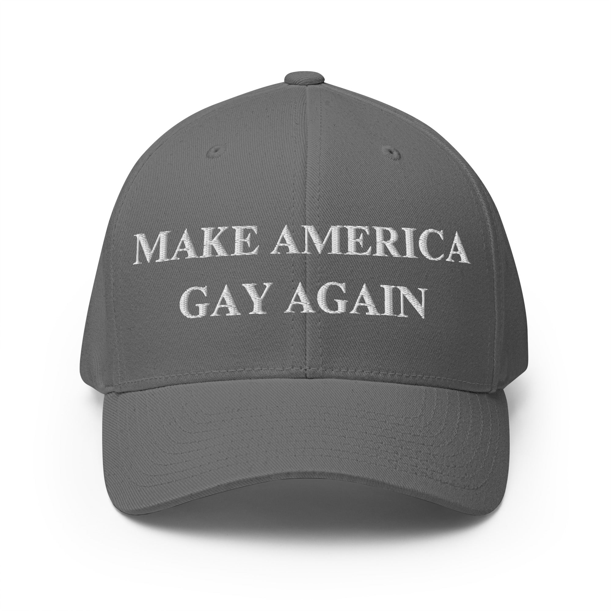 Make America Gay Again Hat | Embroidered LGBTQ Pride Stretch-Fit Cap