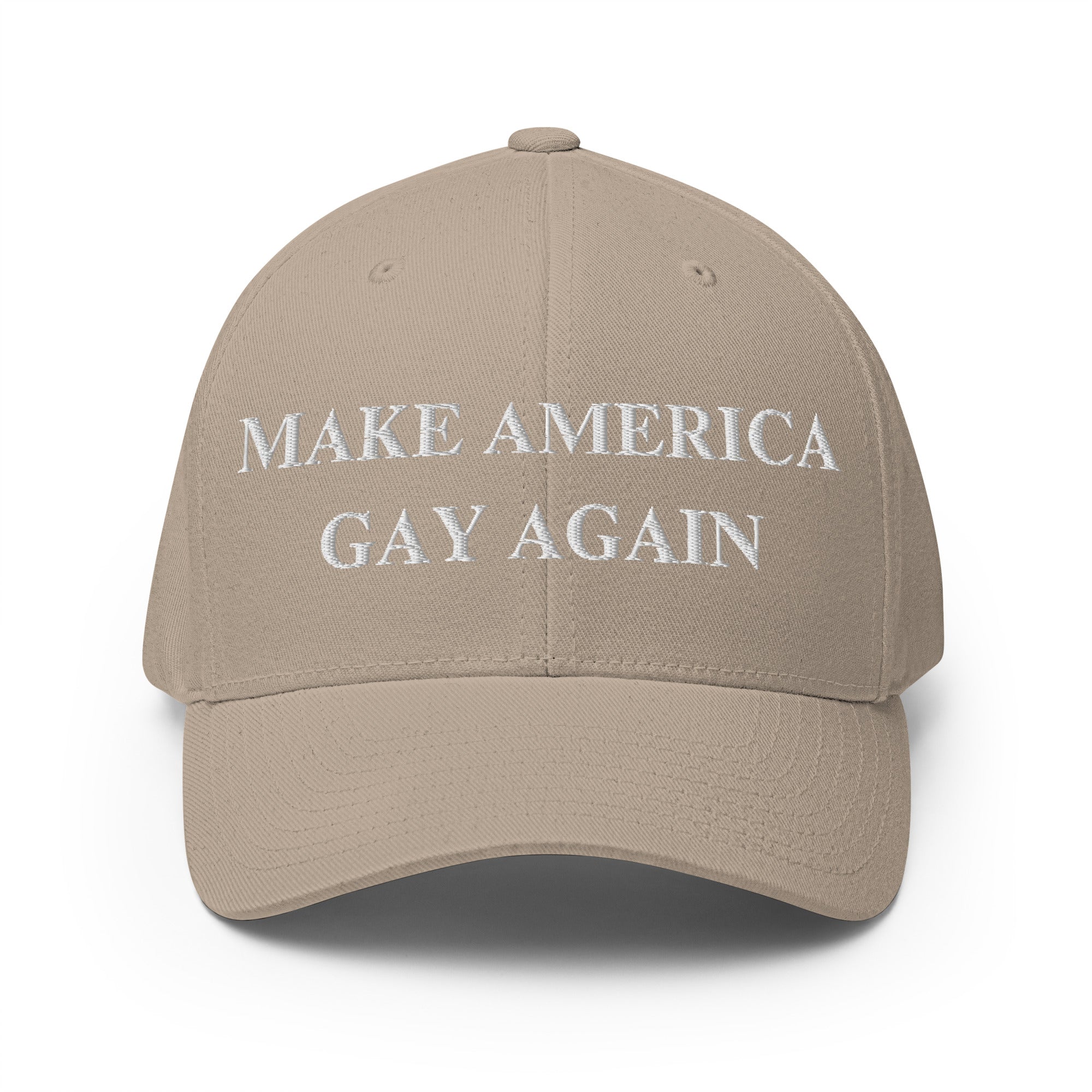 Make America Gay Again Hat | Embroidered LGBTQ Pride Stretch-Fit Cap