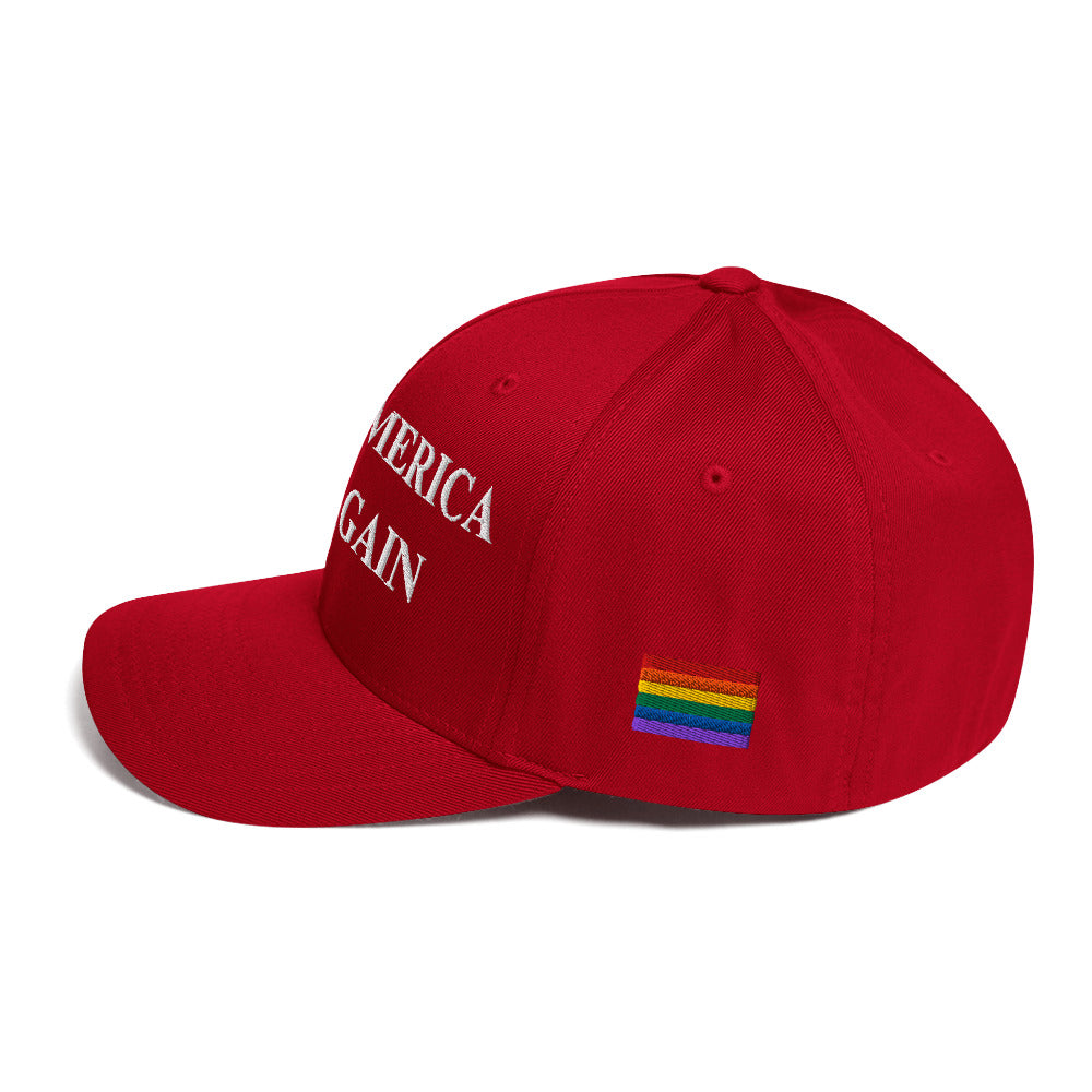 Make America Gay Again Hat | Embroidered LGBTQ Pride Stretch-Fit Cap