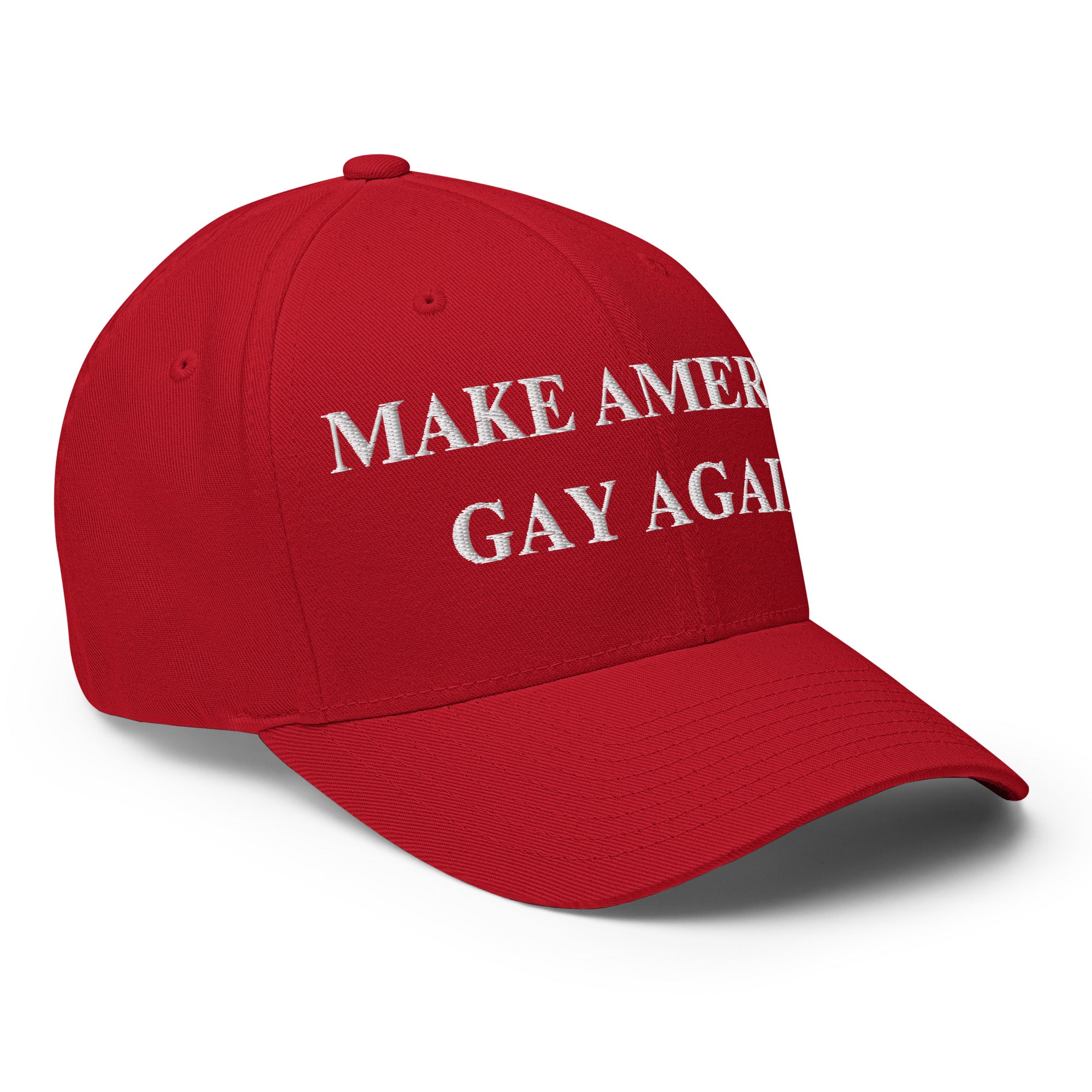 Make America Gay Again Hat | Embroidered LGBTQ Pride Stretch-Fit Cap