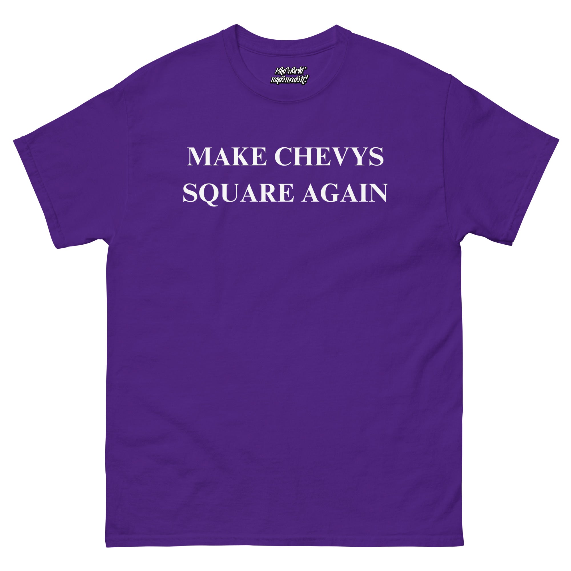 Make Chevys Square Again T-Shirt | Funny Squarebody Truck Parody Tee