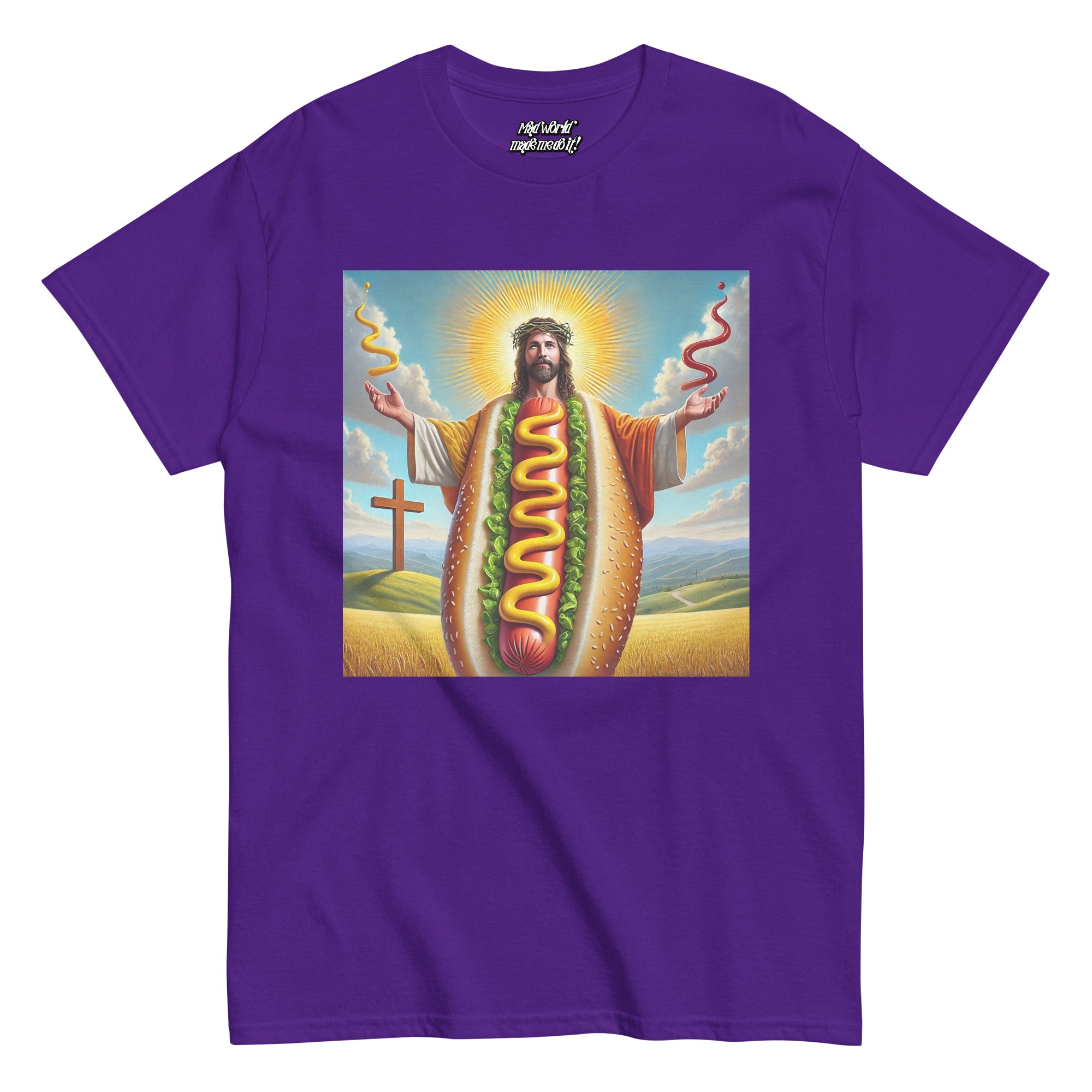 Hot Dog Jesus T-Shirt | Funny Parody Graphic Tee